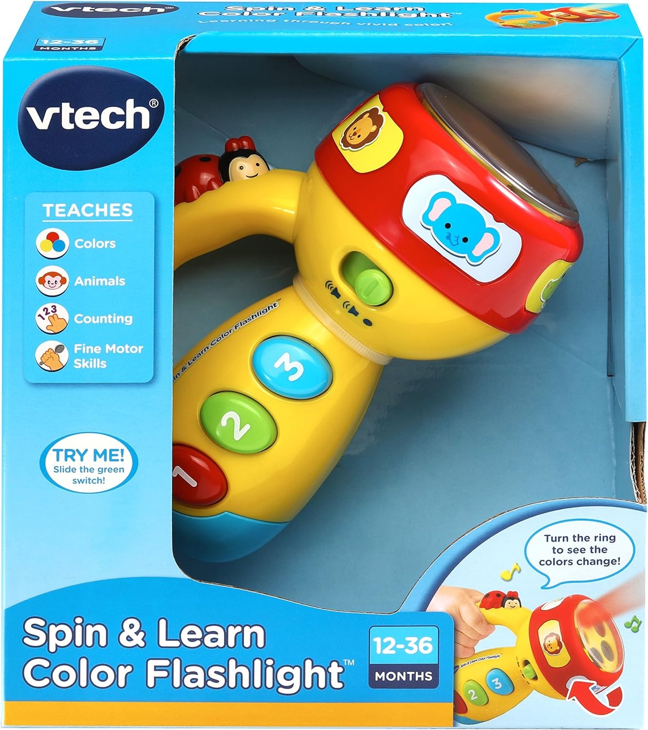 image:imageVTech Spin and Learn Color Flashlight PinkYellow
