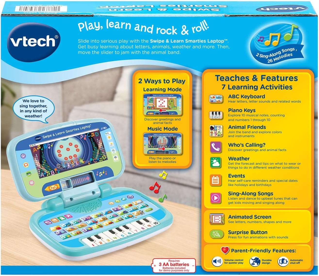 image:imageVTech Swipe and Learn Smarties Laptop Blue