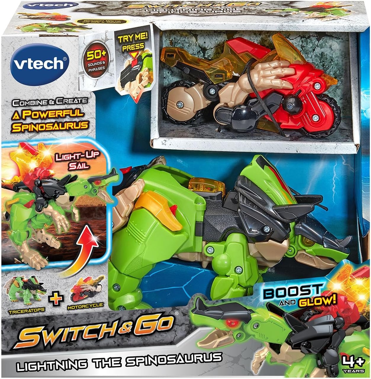 image:imageVTech Switch and Go Boost Lightning the Spinosaurus