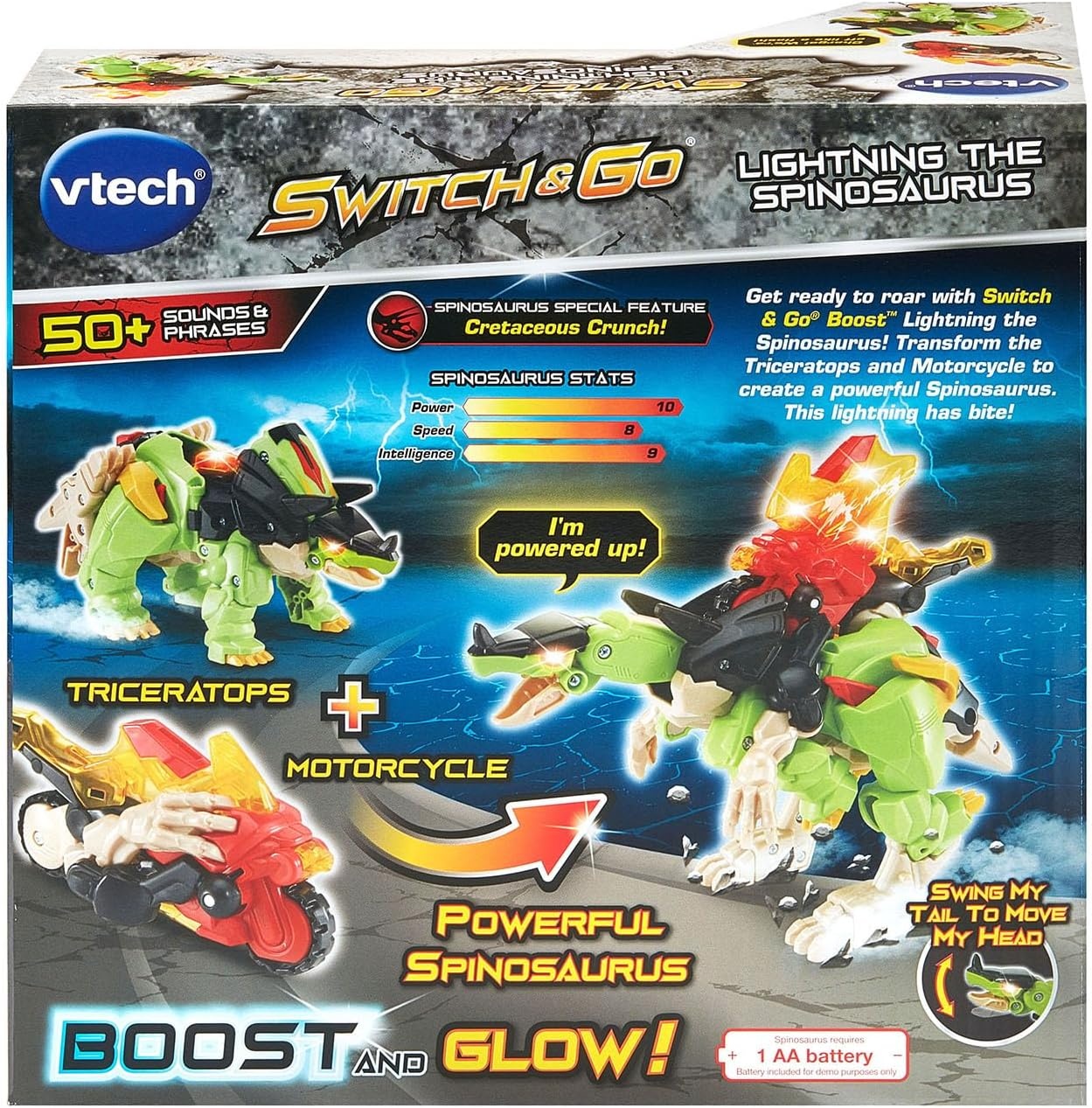 image:imageVTech Switch and Go Boost Lightning the Spinosaurus