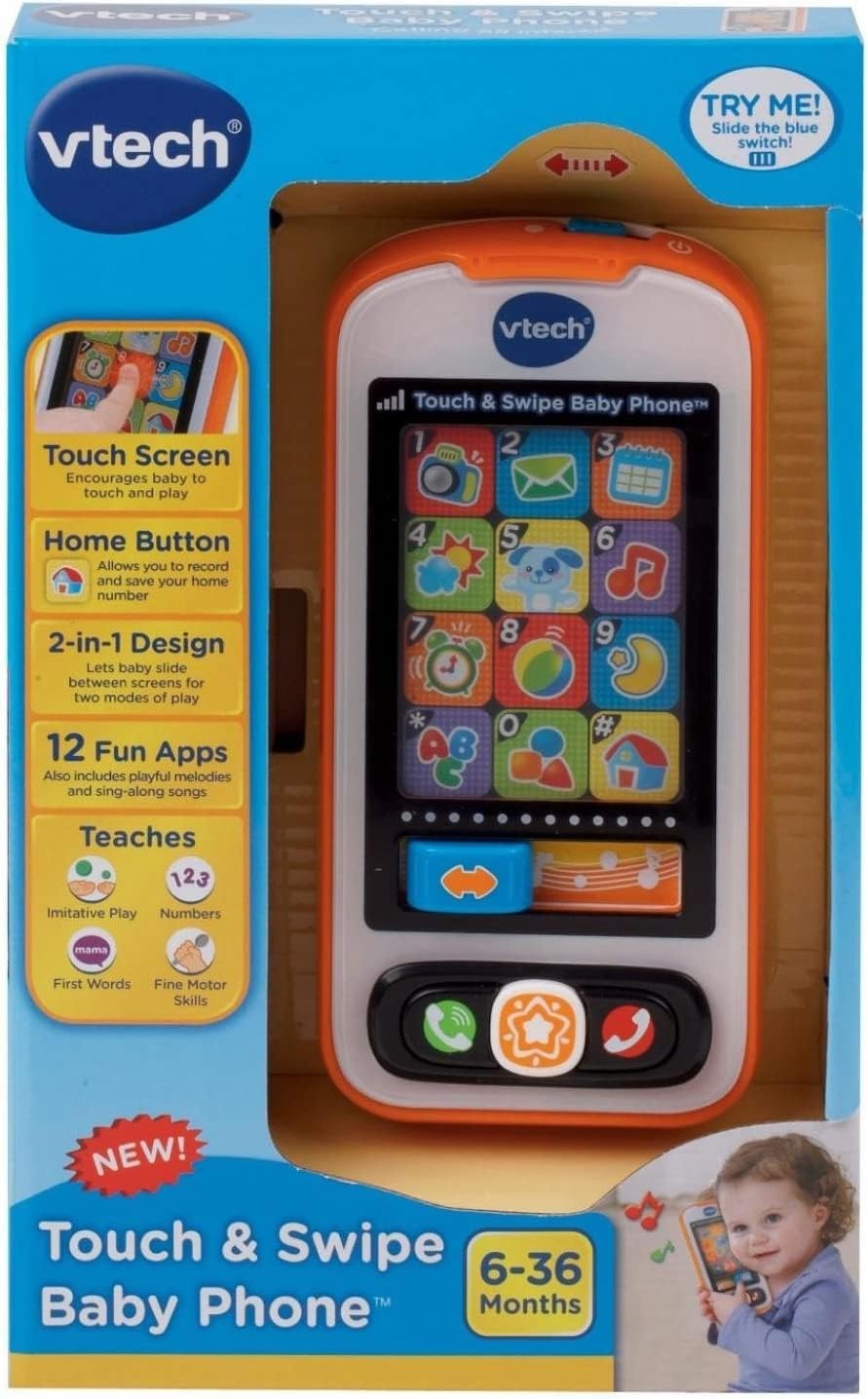 image:imageVTech Touch and Swipe Baby Phone BlueOrange