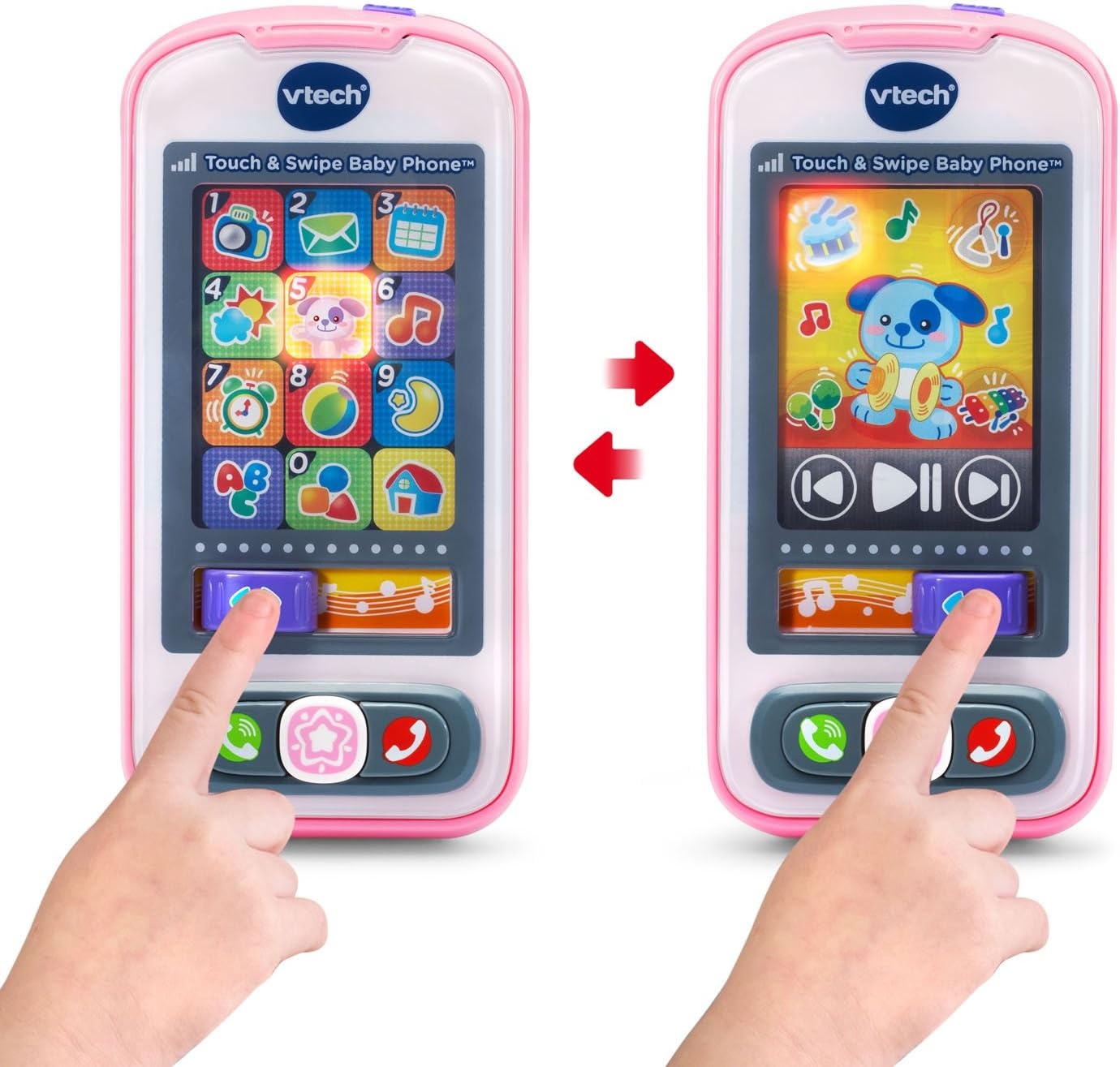 image:imageVTech Touch and Swipe Baby Phone BluePink