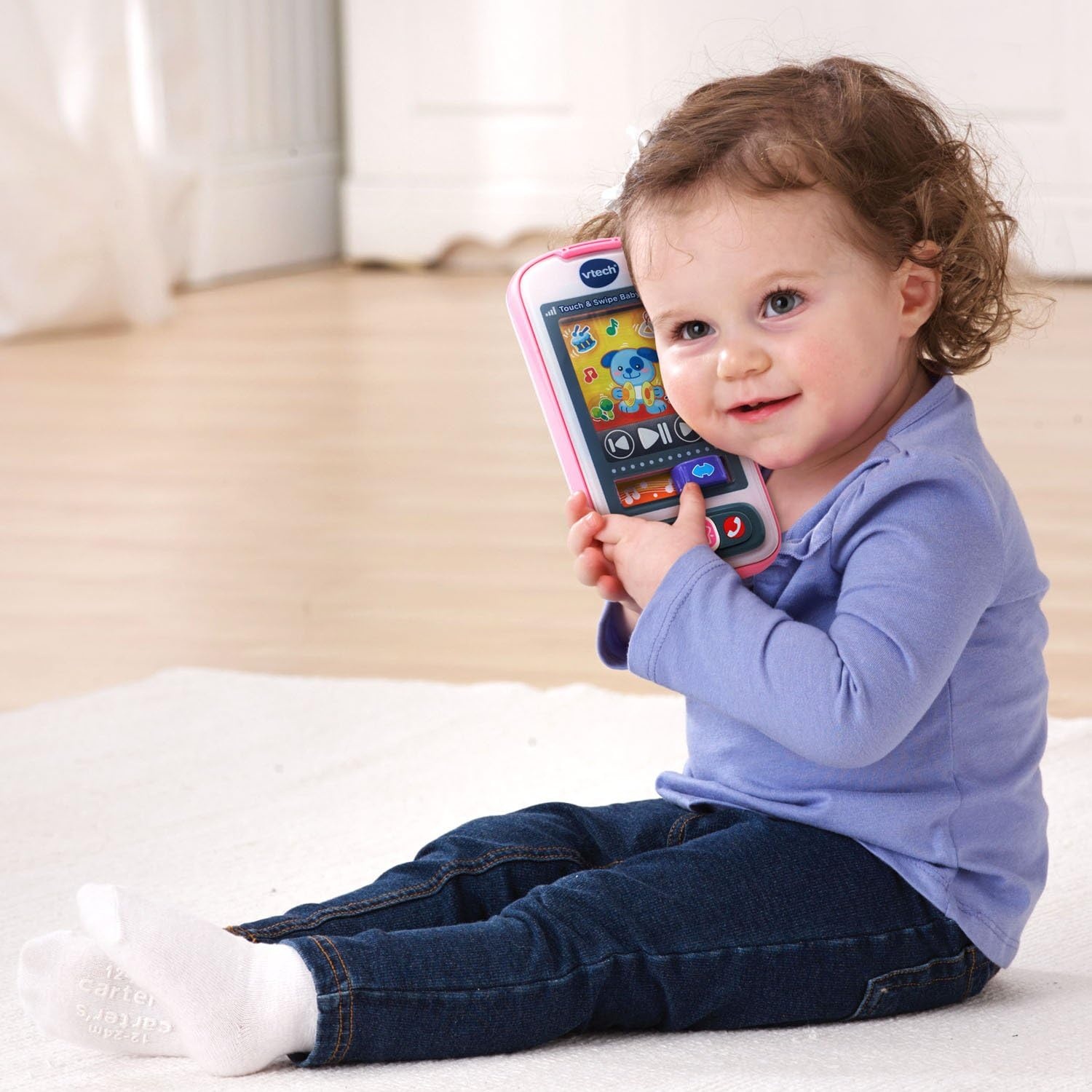 image:imageVTech Touch and Swipe Baby Phone BluePink