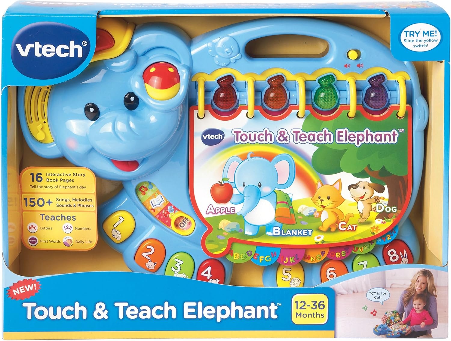 image:imageVTech Touch and Teach Elephant PurpleBlue