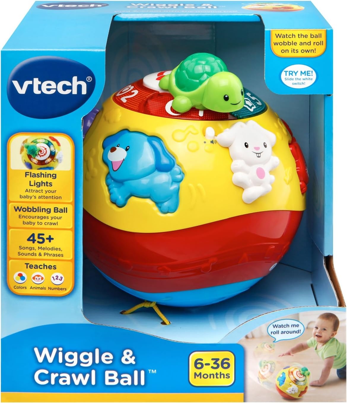 image:imageVTech Wiggle and Crawl Ball PurpleMulticolor