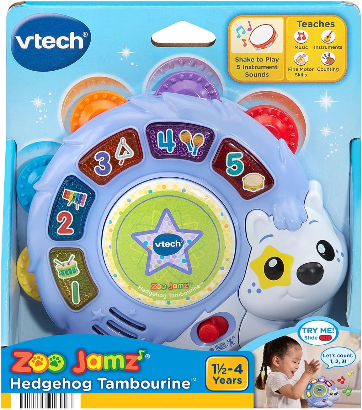image:imageVTech Zoo Jamz Hedgehog Tambourine with Instruments and Games