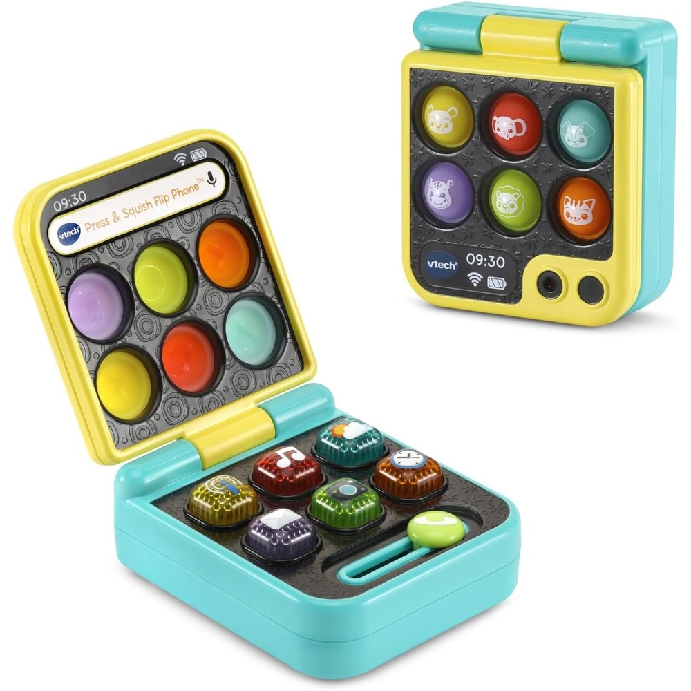 image:imageVTech Baby Press and Squish Flip Phone Toy with Lightup Popping Buttons