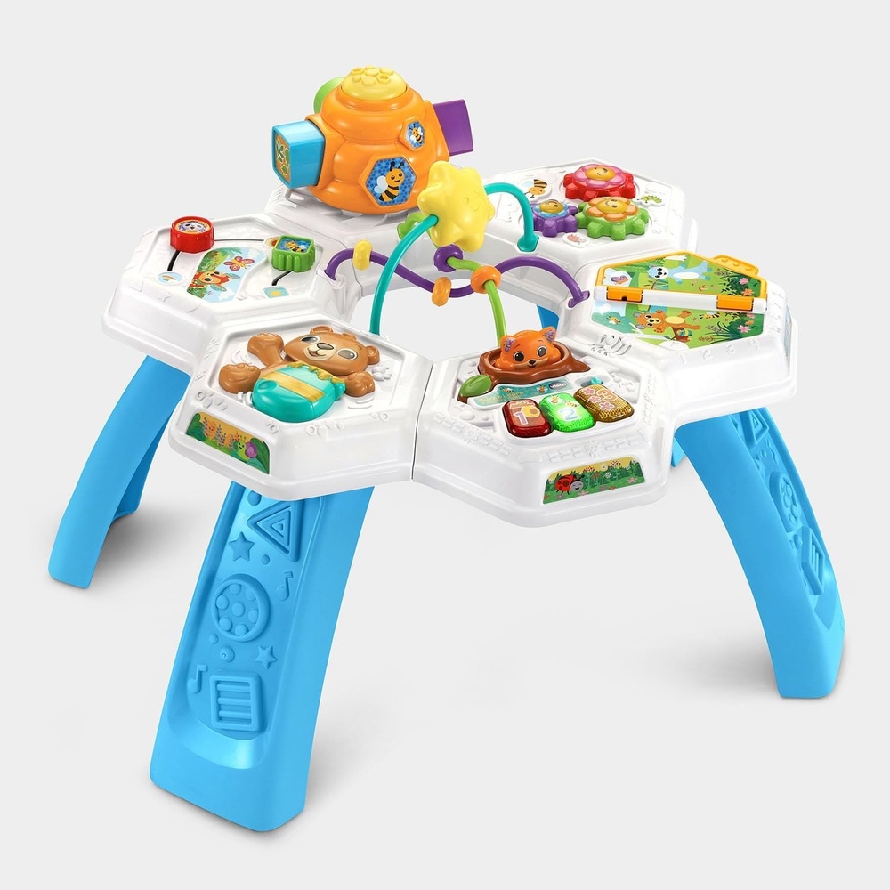 image:imageVTech Buzz and Learn Activity Table with Seven Interactive Play Zones PinkBlue