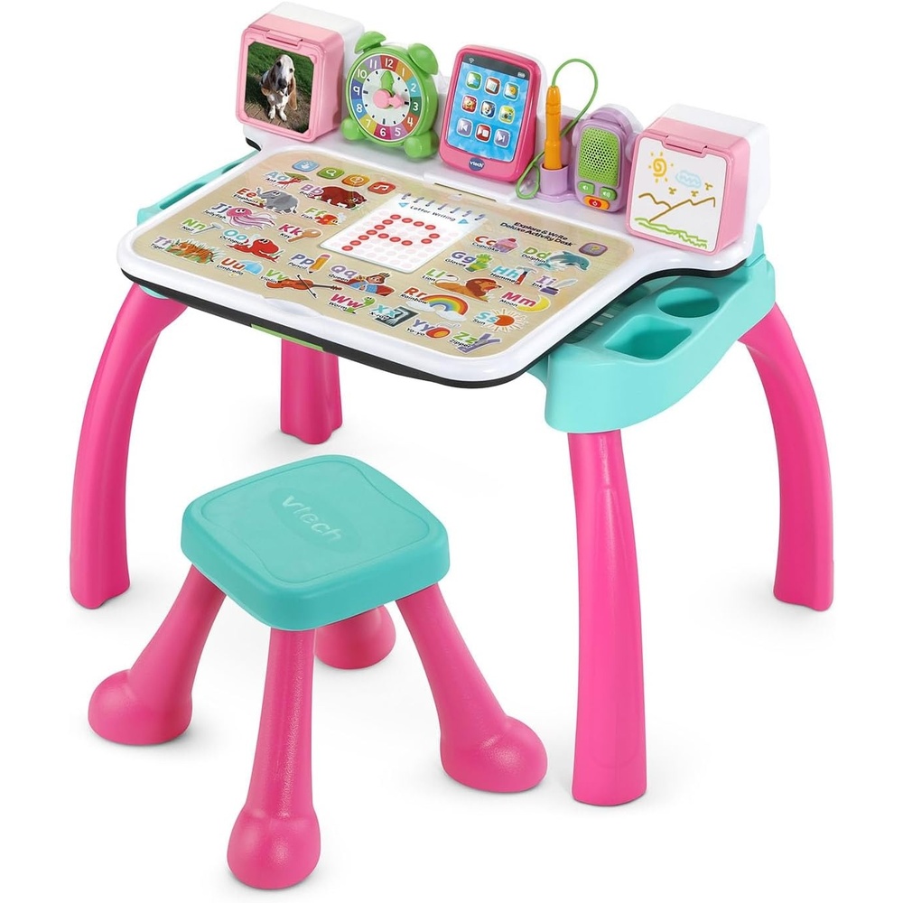 image:imageVTech Explore and Write Deluxe Activity Desk Frustration Free Packaging BluePink