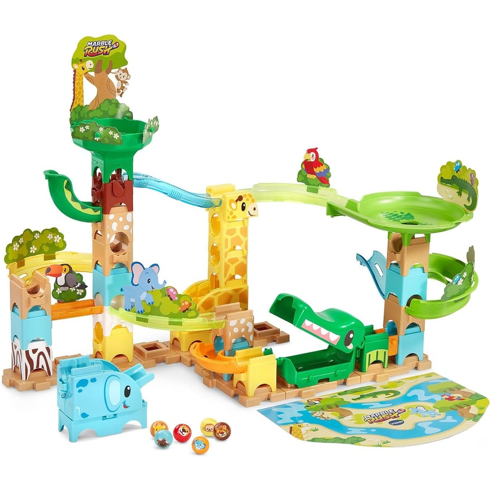 image:imageVTech Marble Rush Jungle Journey Set Preschool Marble Run Toy