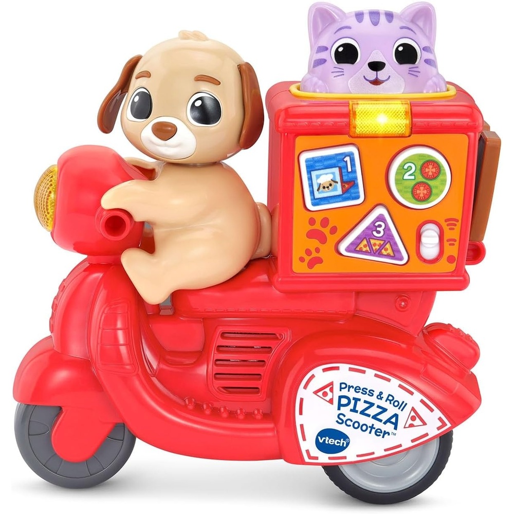 image:imageVTech Press and Roll Pizza Scooter with Puppy and Kitty