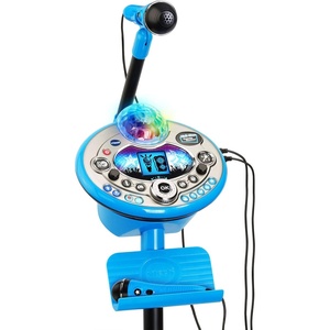 VTech Kidi Star Karaoke Machine Deluxe, 2 Microphones with AC Adapter, Pink(Blue)