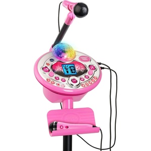 VTech Kidi Star Karaoke Machine Deluxe, 2 Microphones with AC Adapter, Pink(Pink)