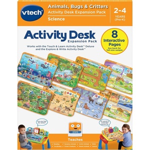 VTech Touch and Learn Activity Desk Deluxe Expansion Pack for Preschoolers(Animals  Bugs and Critters)