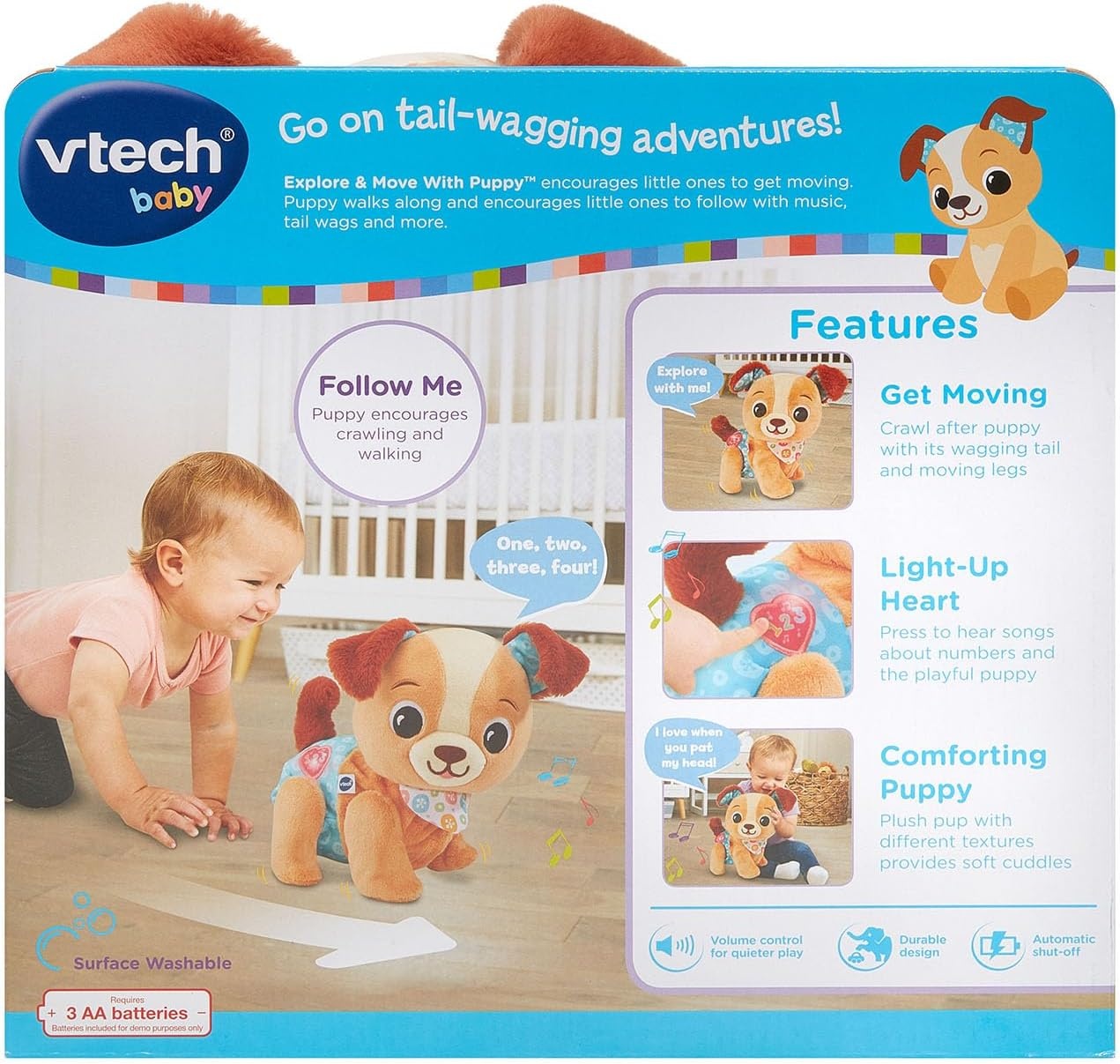 image:imageVTech Baby Explore and Move with Walking Puppy Plush Toy