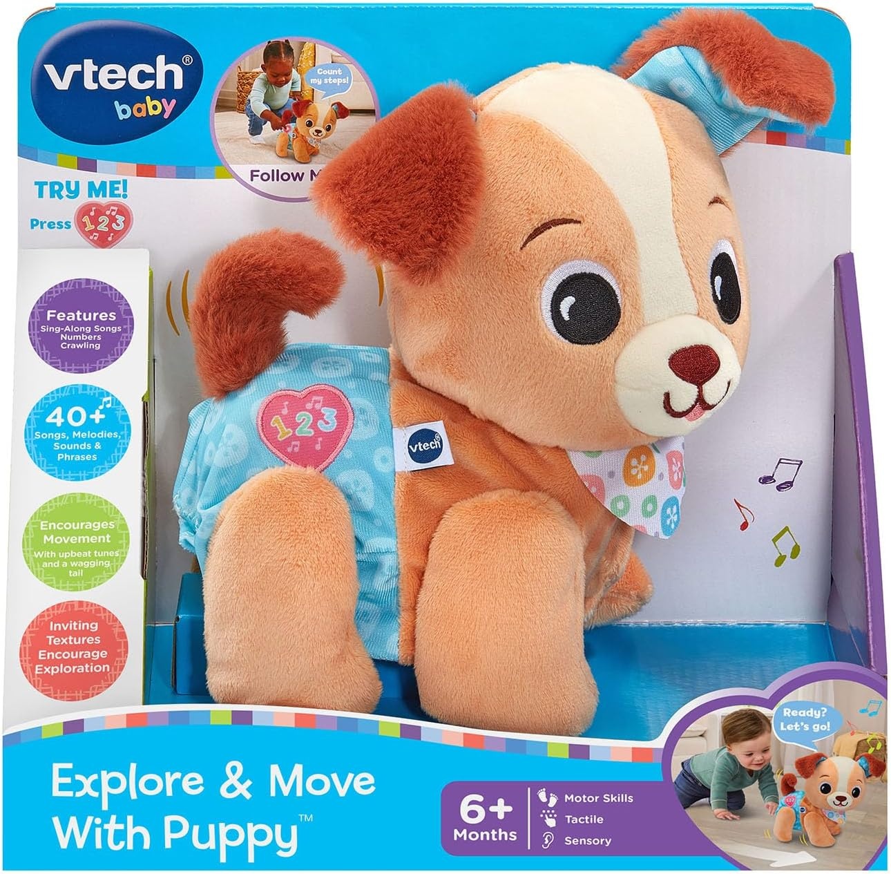 image:imageVTech Baby Explore and Move with Walking Puppy Plush Toy