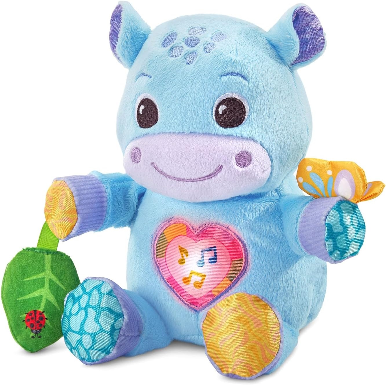 image:imageVTech Baby HugaHippo Musical Plush Toy with Lights and Textures Blue