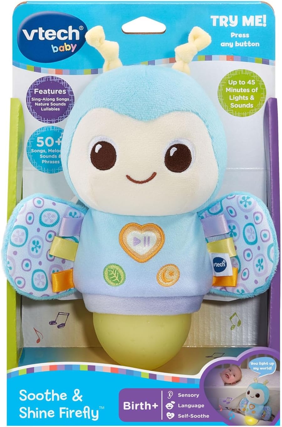 image:imageVTech Baby Soothe and Shine Firefly Musical Plush with Color NightLight