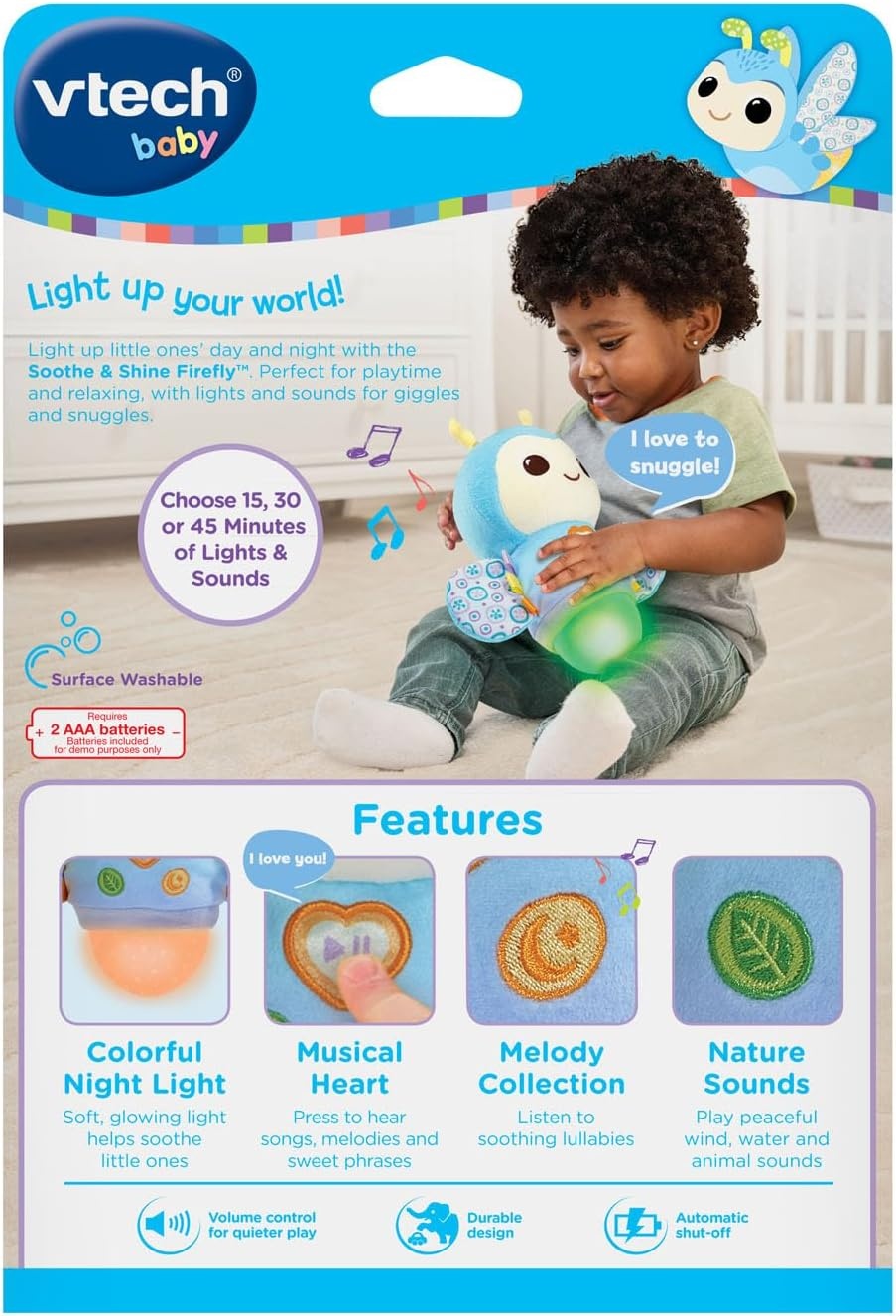 image:imageVTech Baby Soothe and Shine Firefly Musical Plush with Color NightLight