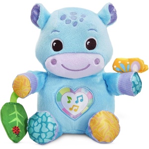 VTech Baby Hug-a-Hippo Musical Plush Toy with Lights and Textures, Blue